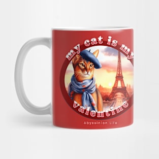 My French Valentine Cat Abyssinian Life 03A Mug